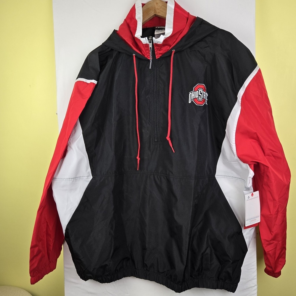 Champion Ohio State Buckeyes Windbreaker Pullover Size XL